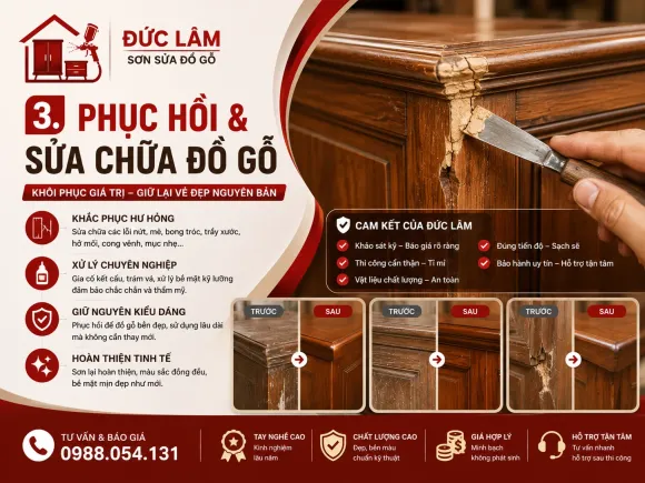 Phục Hồi & Sửa Chữa Đồ Gỗ